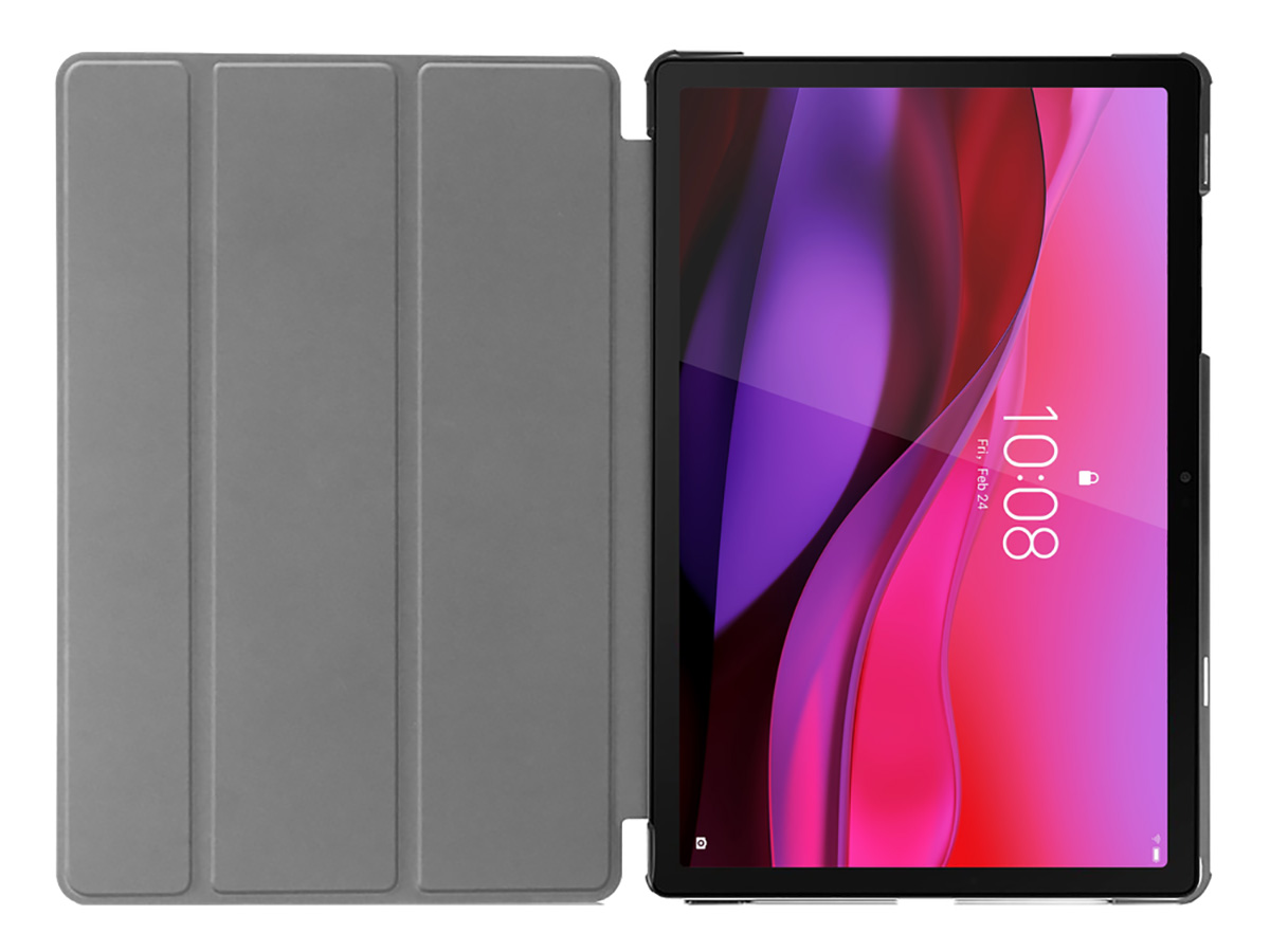 Just in Case Smart Trifold Bookcase Zwart - Lenovo Yoga Tab Plus Hoesje