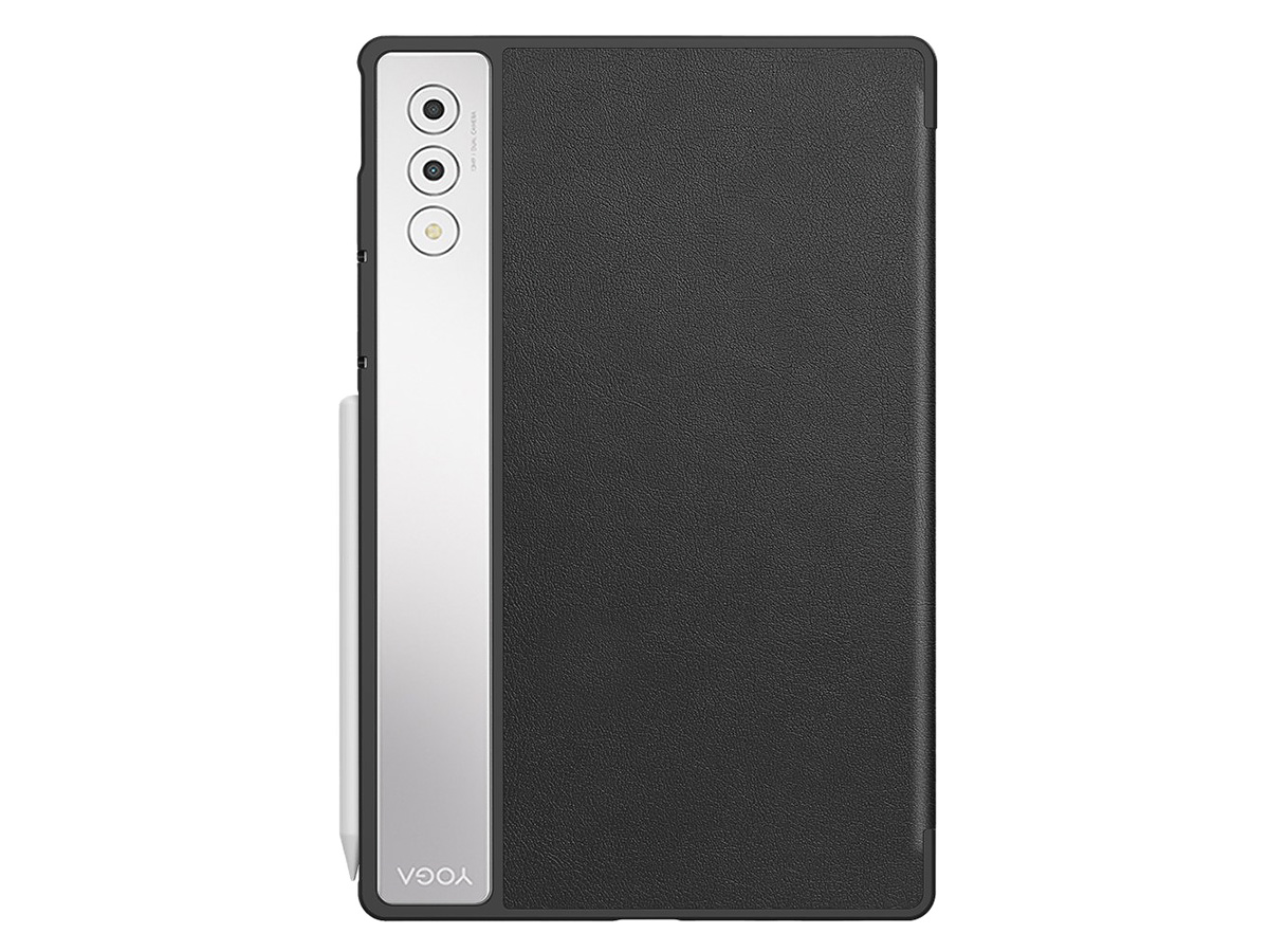 Just in Case Smart Trifold Bookcase Zwart - Lenovo Yoga Tab Plus Hoesje