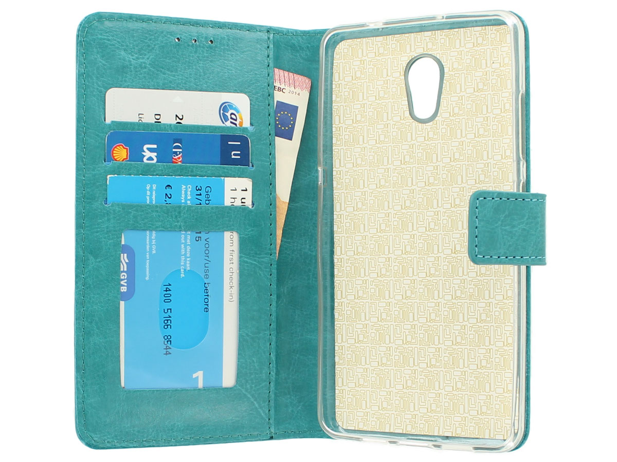 Bookcase Flipcase Turquoise - Lenovo P2 hoesje