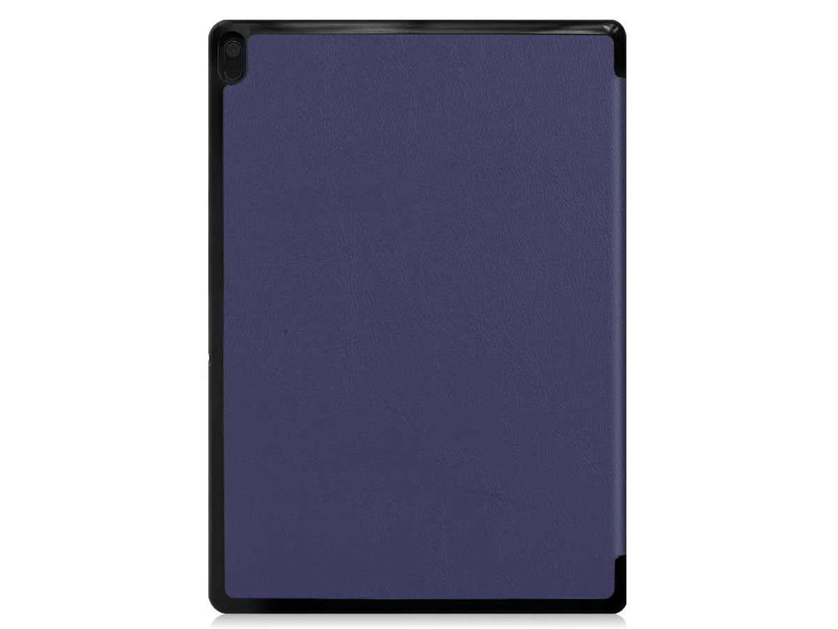 Smart Tri-Fold Bookcase Blauw - Lenovo Tab E10 Hoesje