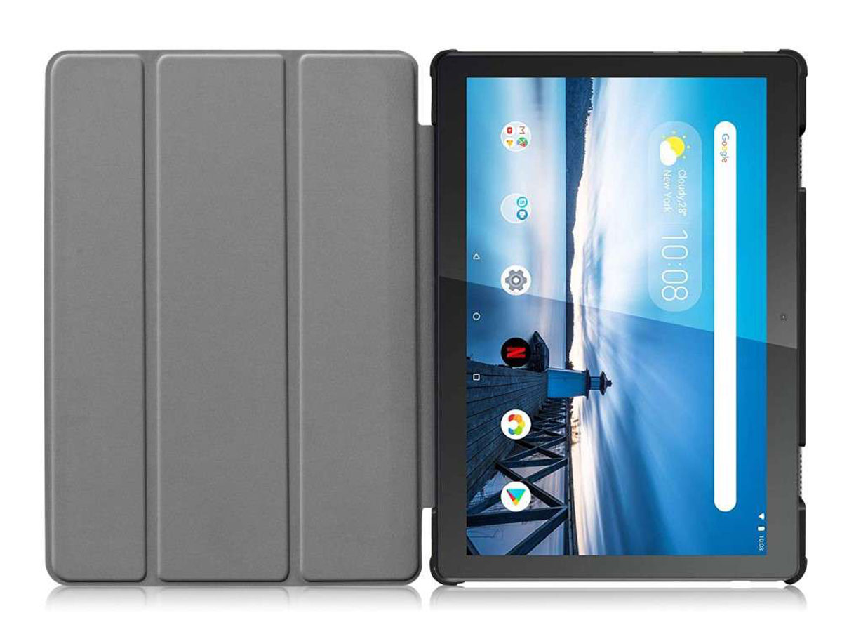 Smart Tri-Fold Bookcase Grijs - Lenovo Tab M10 Hoesje