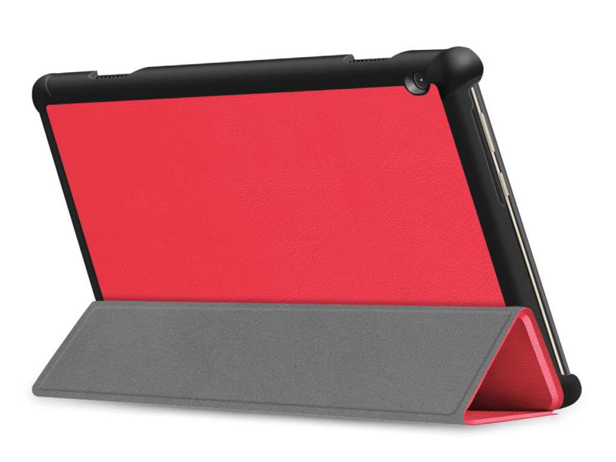Smart Tri-Fold Bookcase Rood - Lenovo Tab M10 Hoesje
