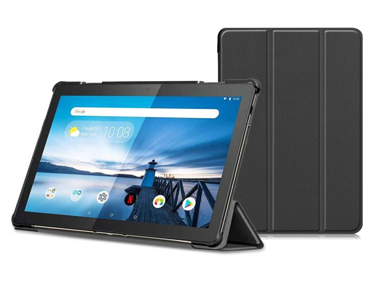 Smart Tri-Fold Bookcase Zwart - Lenovo Tab M10 Hoesje