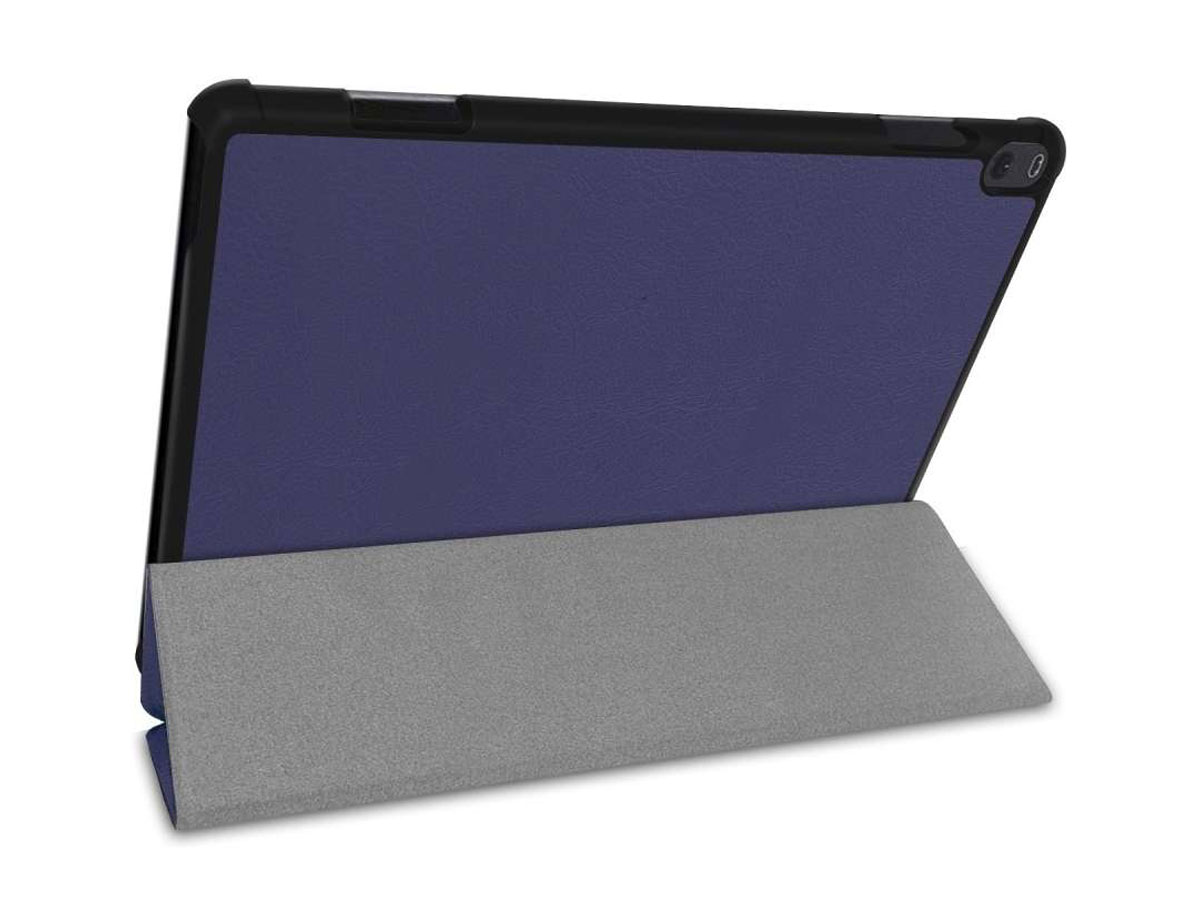 Smart Tri-Fold Bookcase Blauw - Lenovo Tab P10 Hoesje