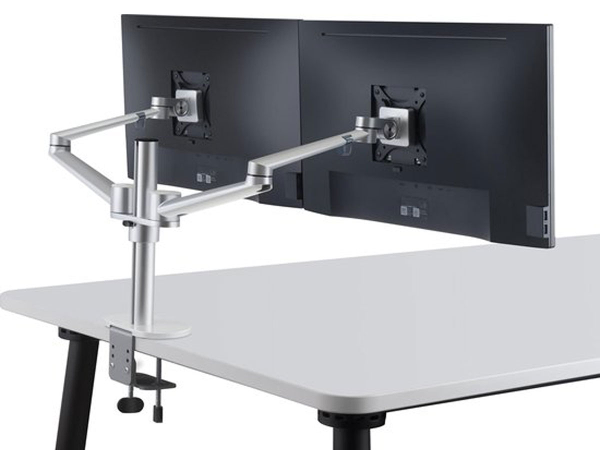 Monitor Arm Dubbel - 2 Beeldschermen - Aluminium MA3