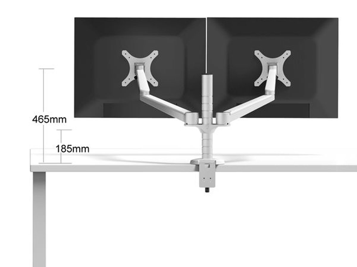 Monitor Arm Dubbel - 2 Beeldschermen - Aluminium MA3