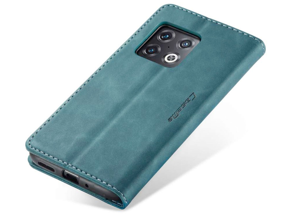 CaseMe Vintage BookCase Groen - OnePlus 10 Pro hoesje