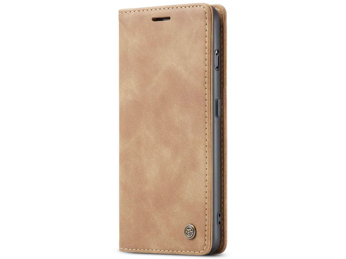 CaseMe Vintage BookCase Tan Bruin - OnePlus 10 Pro hoesje