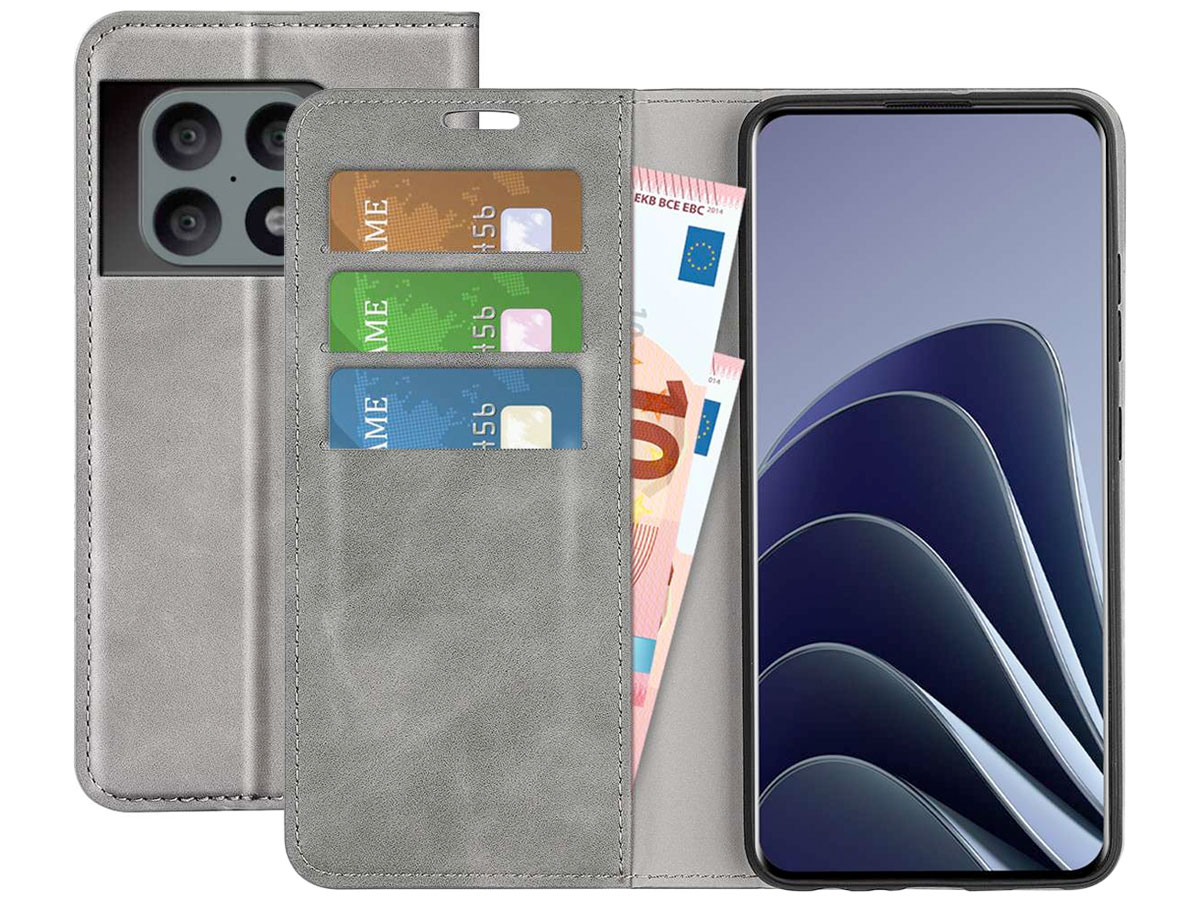 Just in Case Slim Wallet Case Grijs - OnePlus 10 Pro hoesje