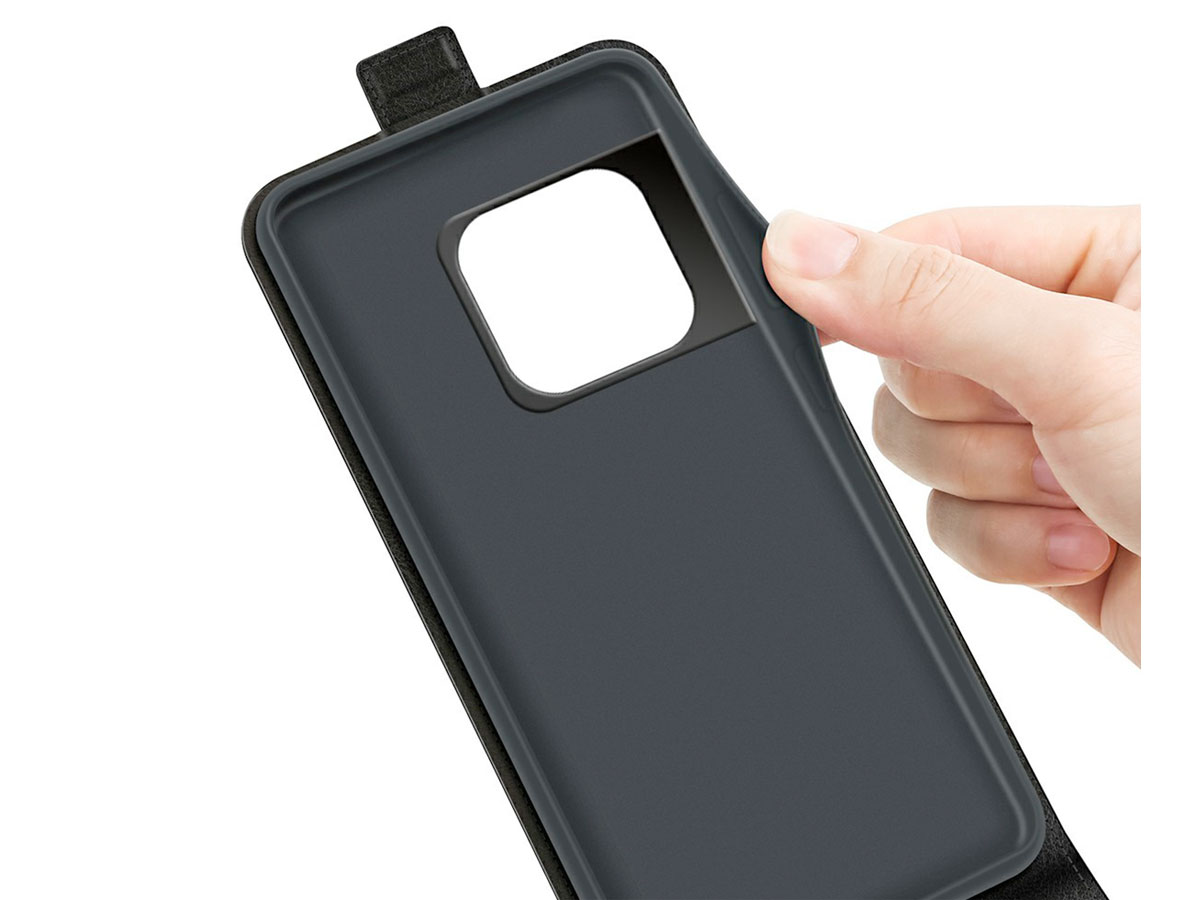 Just in Case Flip Case Zwart - OnePlus 10 Pro hoesje