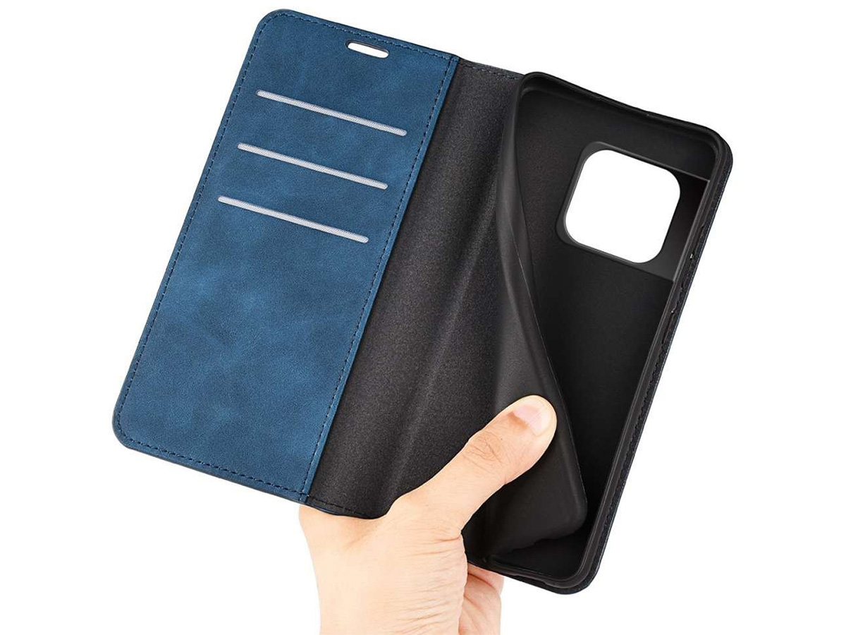 Just in Case Slim Wallet Case Blauw - OnePlus 10T hoesje