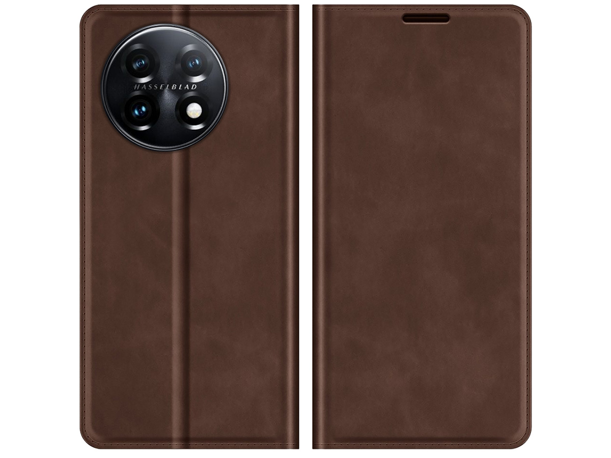 Just in Case Slim Wallet Case Bruin - OnePlus 11 hoesje