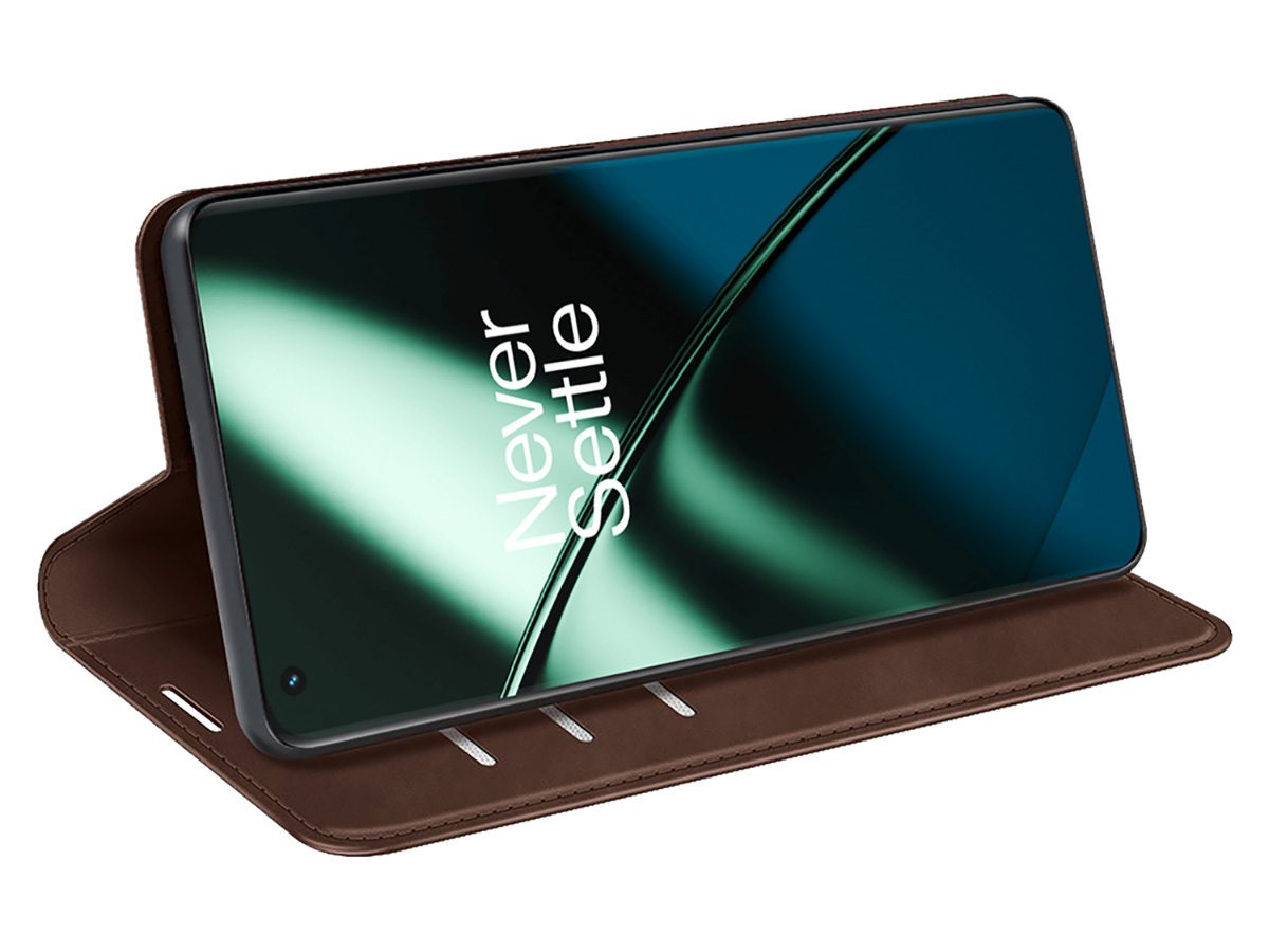 Just in Case Slim Wallet Case Bruin - OnePlus 11 hoesje