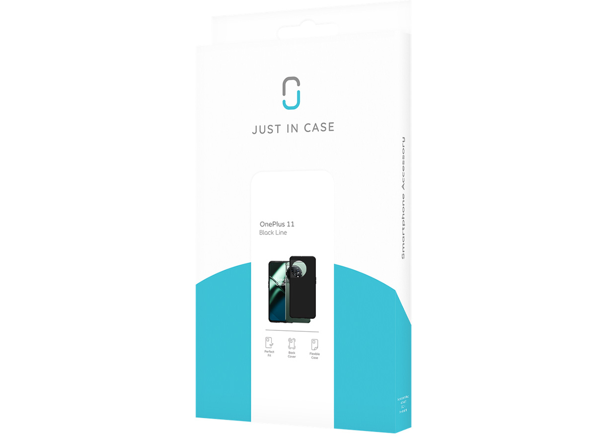 Just in Case TPU Case Zwart - OnePlus 11 hoesje