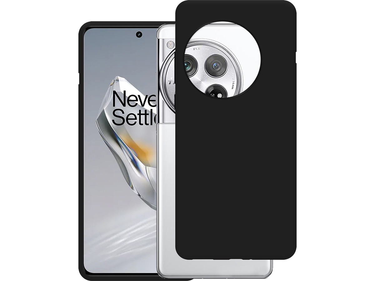 Just in Case TPU Case Zwart - OnePlus 12 hoesje