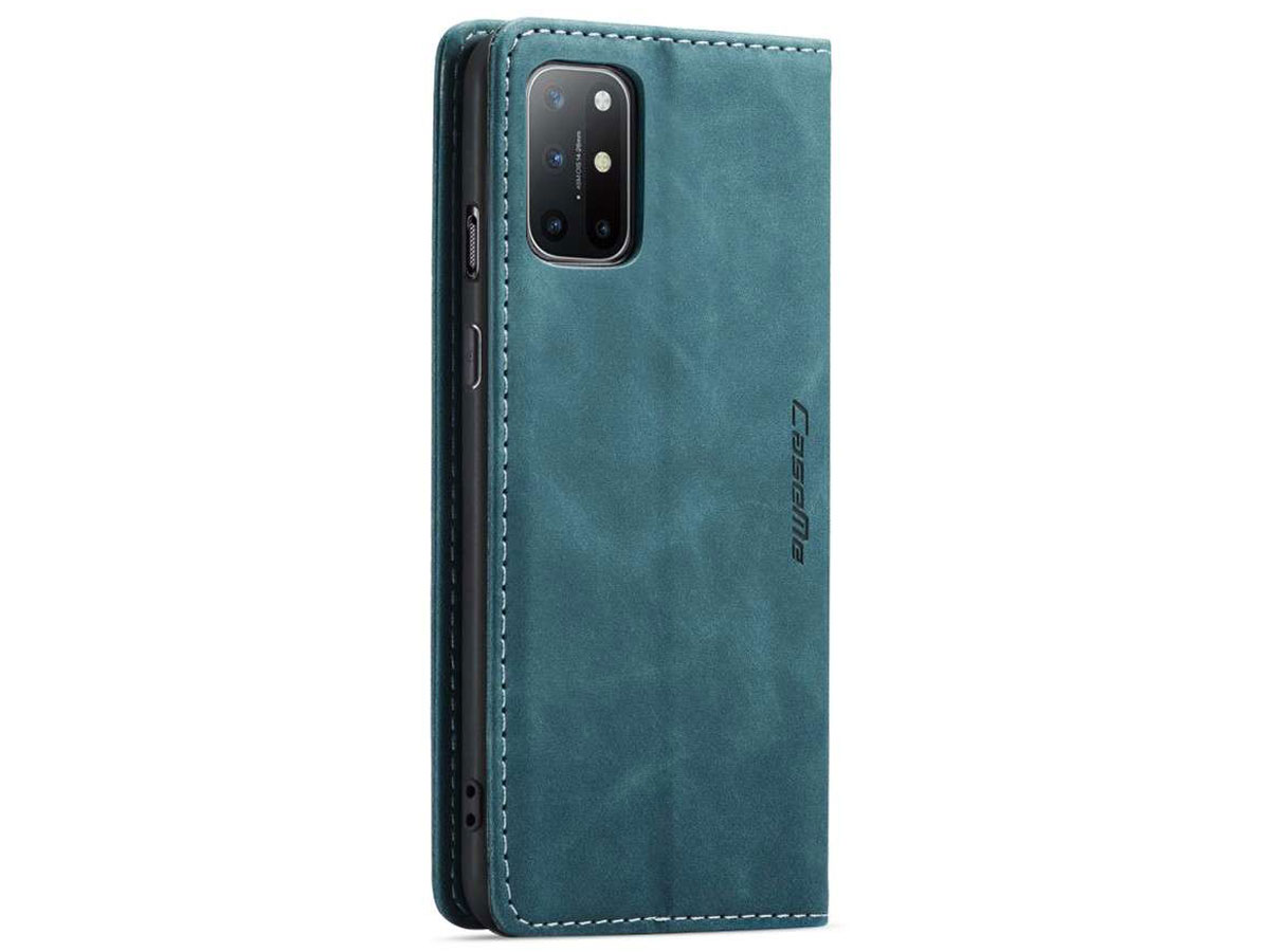 CaseMe Vintage BookCase Blauw - OnePlus 8T hoesje