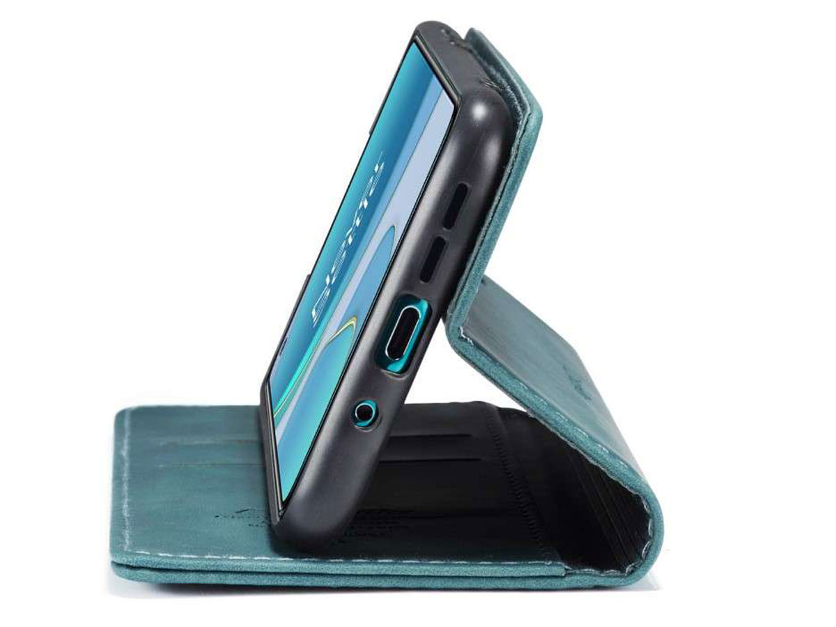 CaseMe Vintage BookCase Blauw - OnePlus 8T hoesje