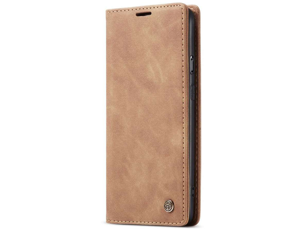 CaseMe Vintage BookCase Tan - OnePlus 8T hoesje