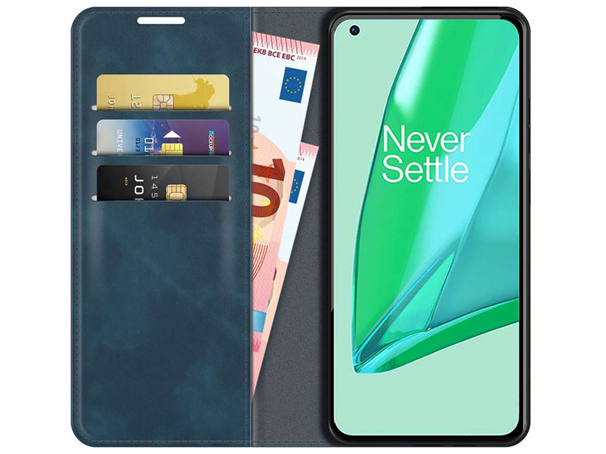 Just in Case Magnetic BookCase Blauw - OnePlus 9 Pro hoesje