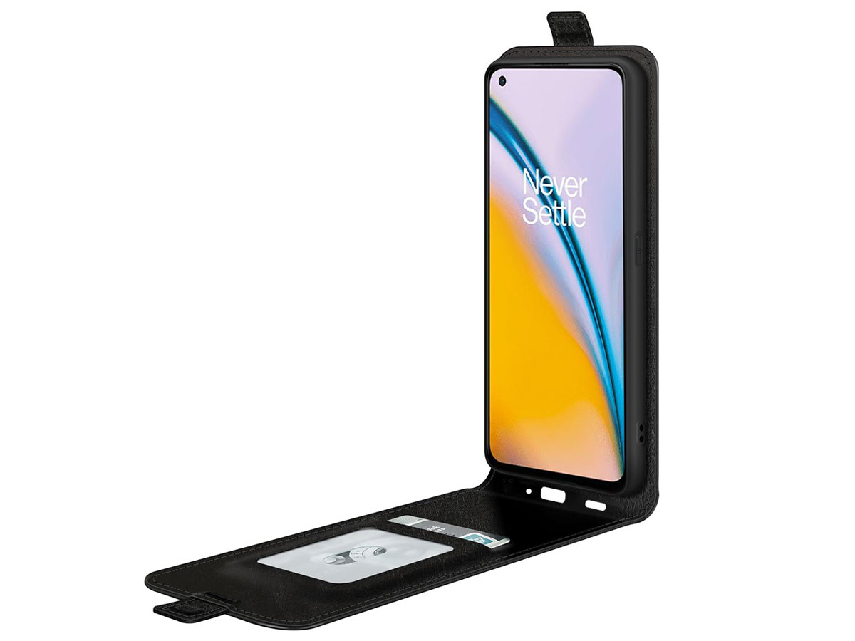 Just in Case Flip Case Zwart - OnePlus Nord 2 hoesje