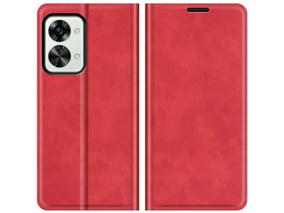 Just in Case Slim Wallet Case Rood - OnePlus Nord 2T hoesje