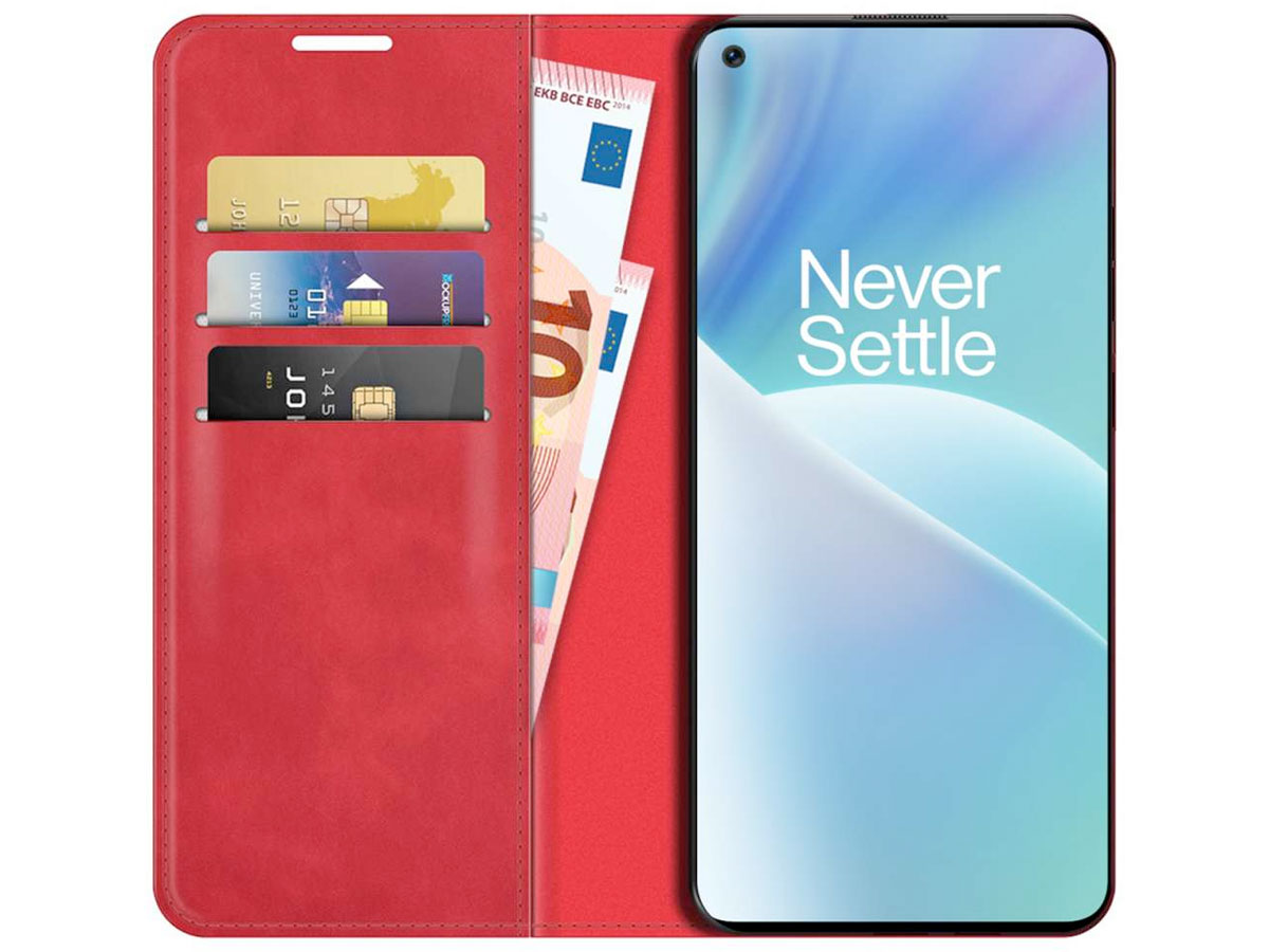 Just in Case Slim Wallet Case Rood - OnePlus Nord 2T hoesje