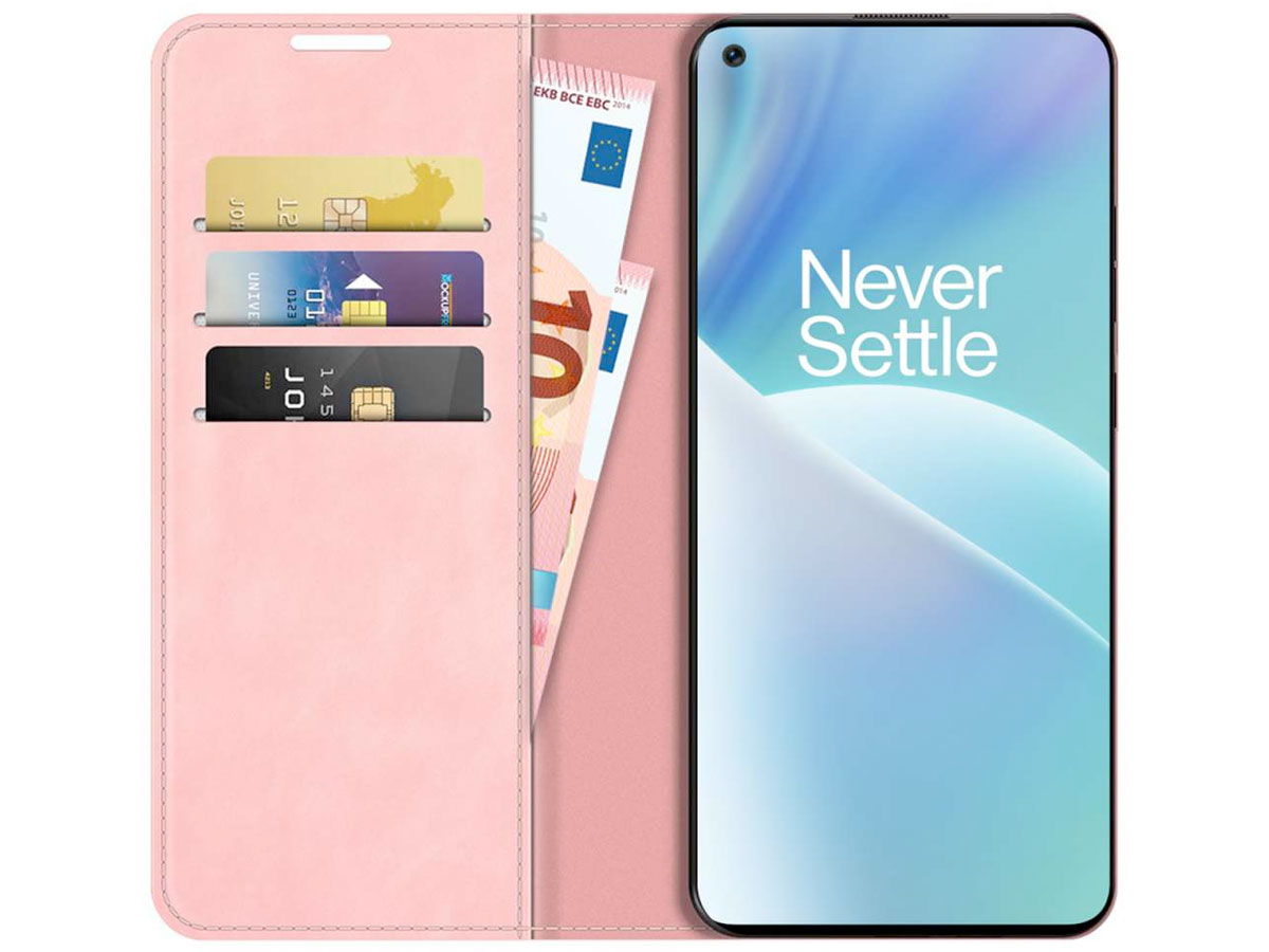 Just in Case Slim Wallet Case Roze - OnePlus Nord 2T hoesje