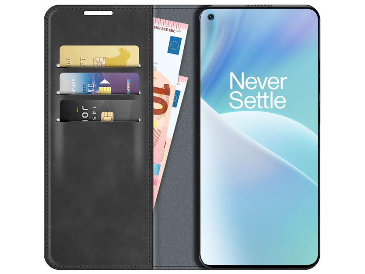Just in Case Slim Wallet Case Zwart - OnePlus Nord 2T hoesje