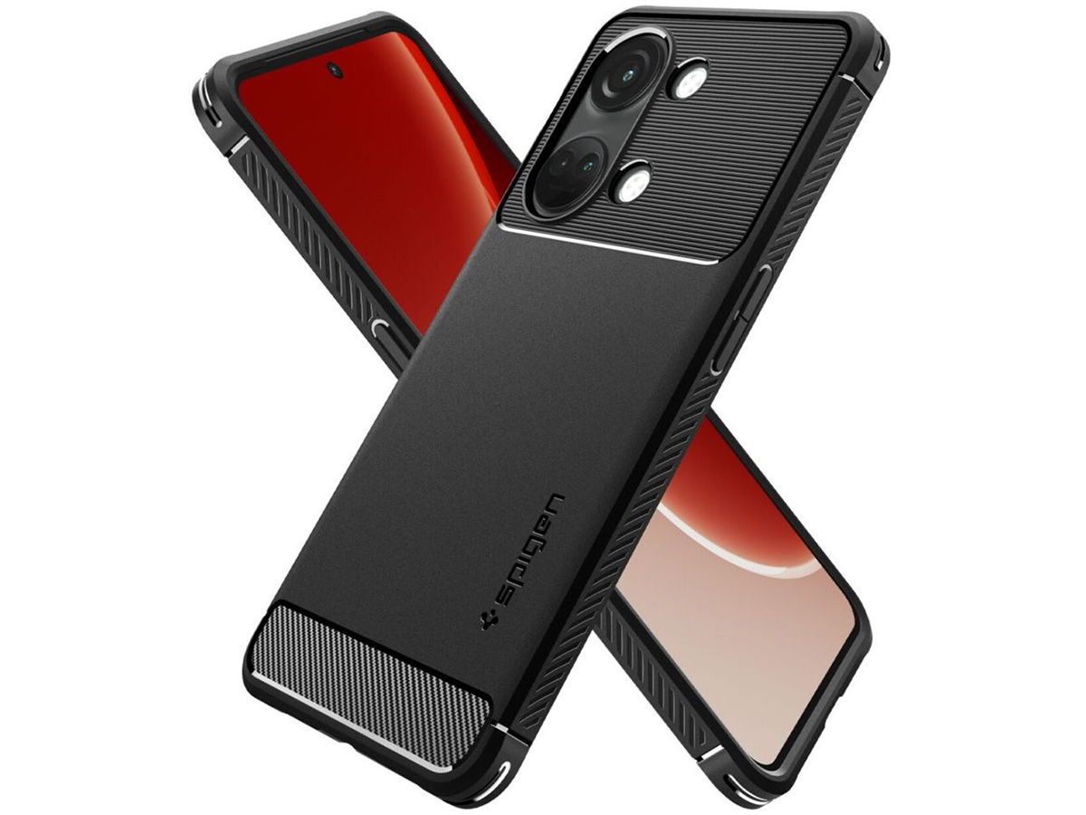 Spigen Rugged Armor Case Zwart - OnePlus Nord 3 Hoesje