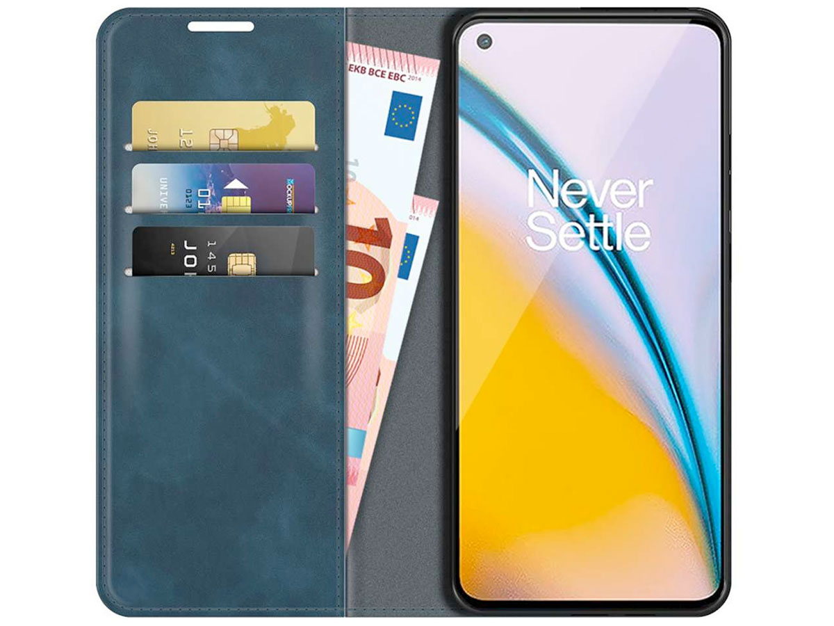 Just in Case Slim Wallet Case Blauw - OnePlus Nord CE 2 5G hoesje