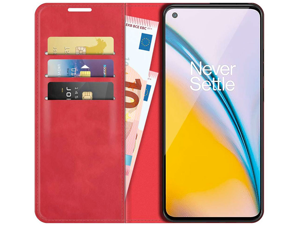 Just in Case Slim Wallet Case Rood - OnePlus Nord CE 2 5G hoesje