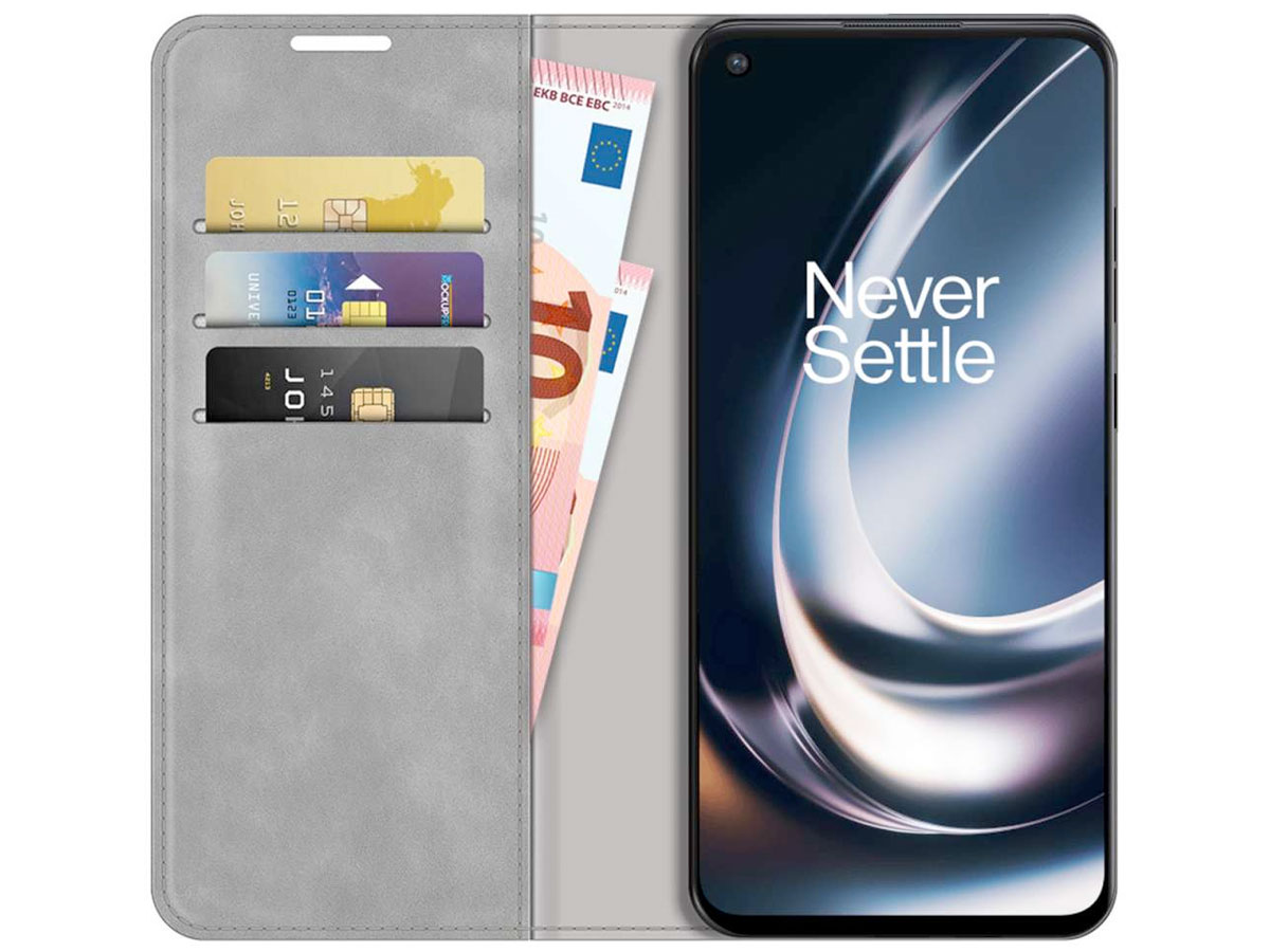 Just in Case Slim Wallet Case Grijs - OnePlus Nord CE 2 Lite 5G hoesje