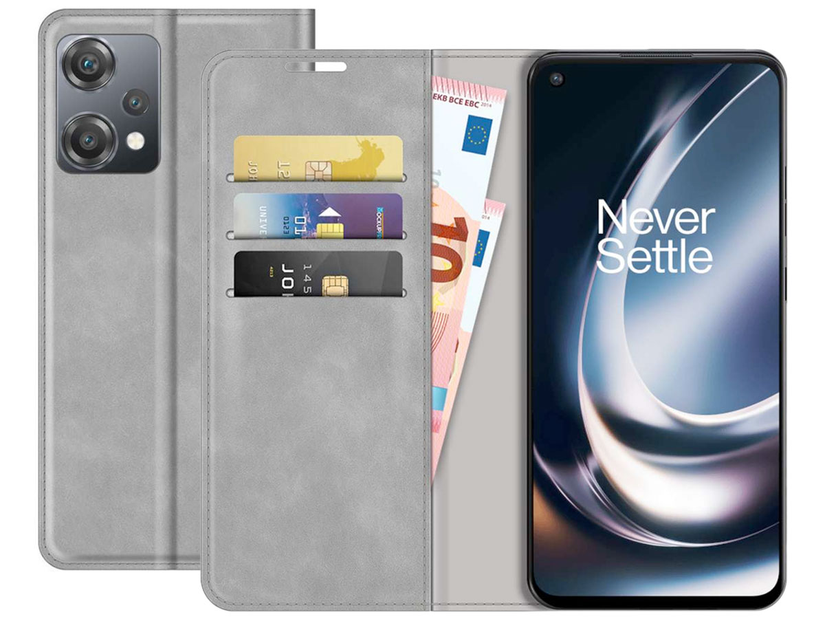 Just in Case Slim Wallet Case Grijs - OnePlus Nord CE 2 Lite 5G hoesje