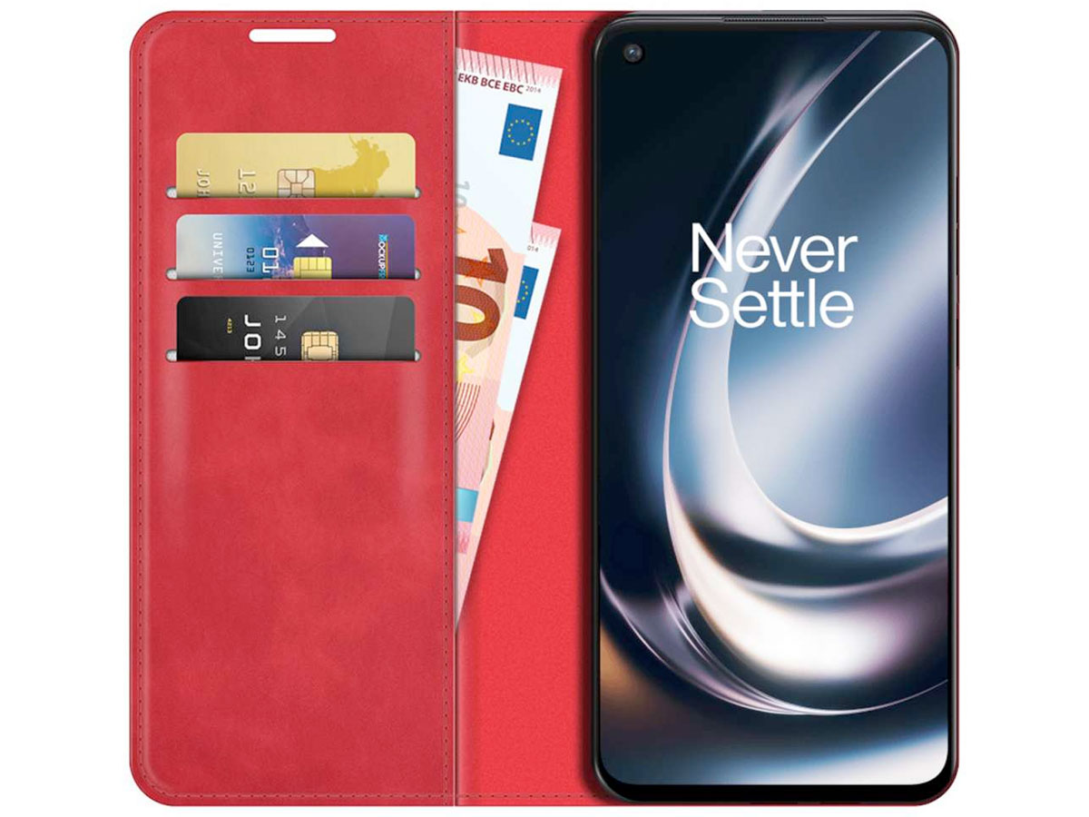 Just in Case Slim Wallet Case Rood - OnePlus Nord CE 2 Lite 5G hoesje