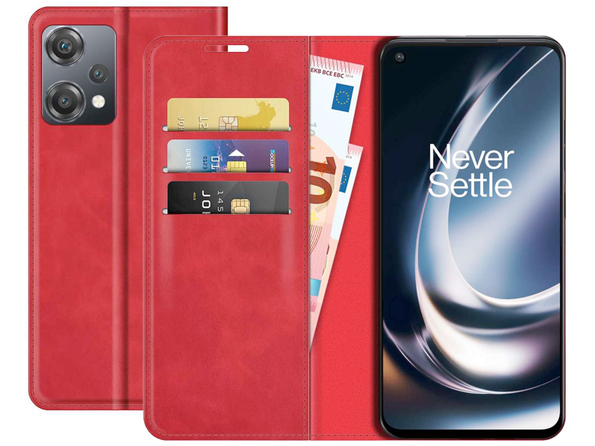 Just in Case Slim Wallet Case Rood - OnePlus Nord CE 2 Lite 5G hoesje