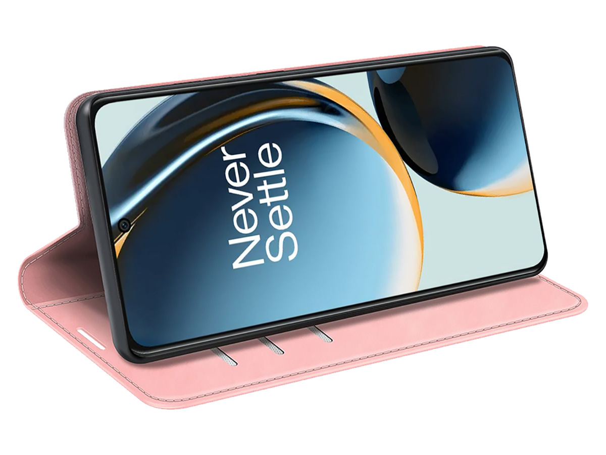 Just in Case Slim Wallet Case Roze - OnePlus Nord CE 3 Lite hoesje