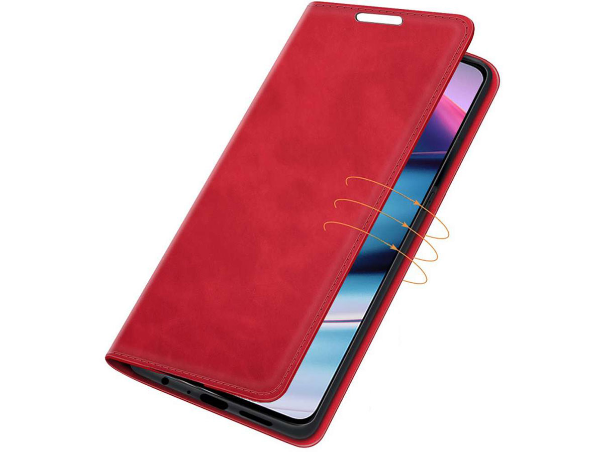 Just in Case Magnetic BookCase Rood - OnePlus Nord CE 5G hoesje