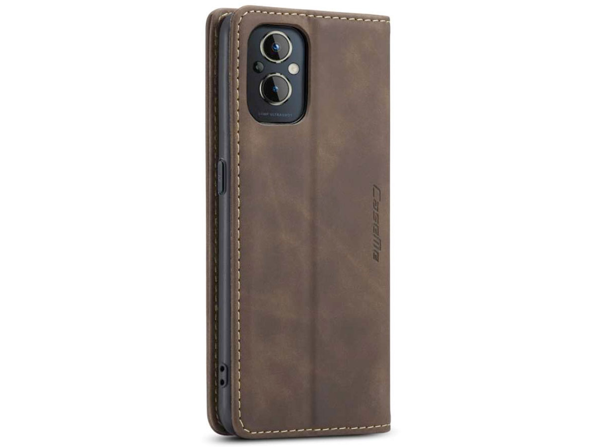 CaseMe Vintage BookCase Tan Coffee - OnePlus Nord N20 5G hoesje