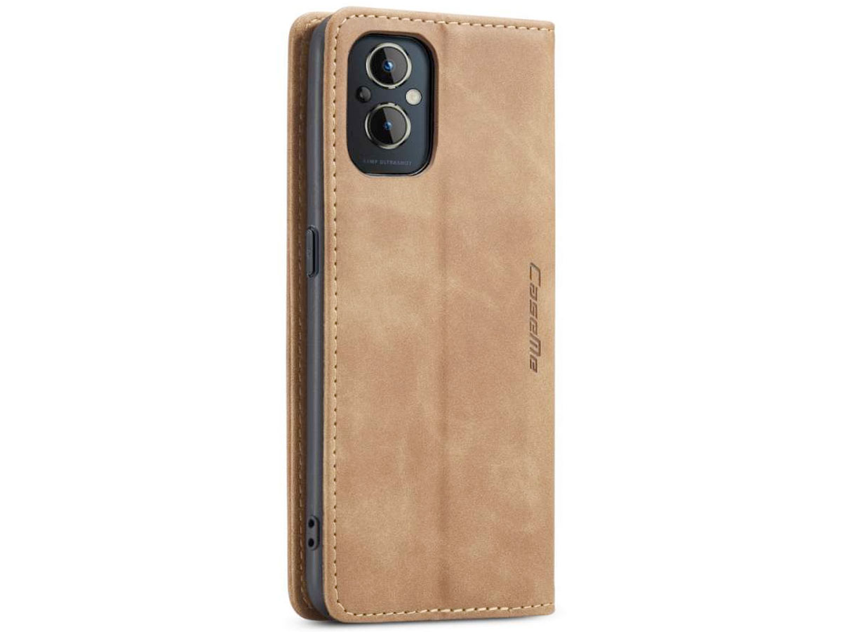 CaseMe Vintage BookCase Tan Bruin - OnePlus Nord N20 5G hoesje