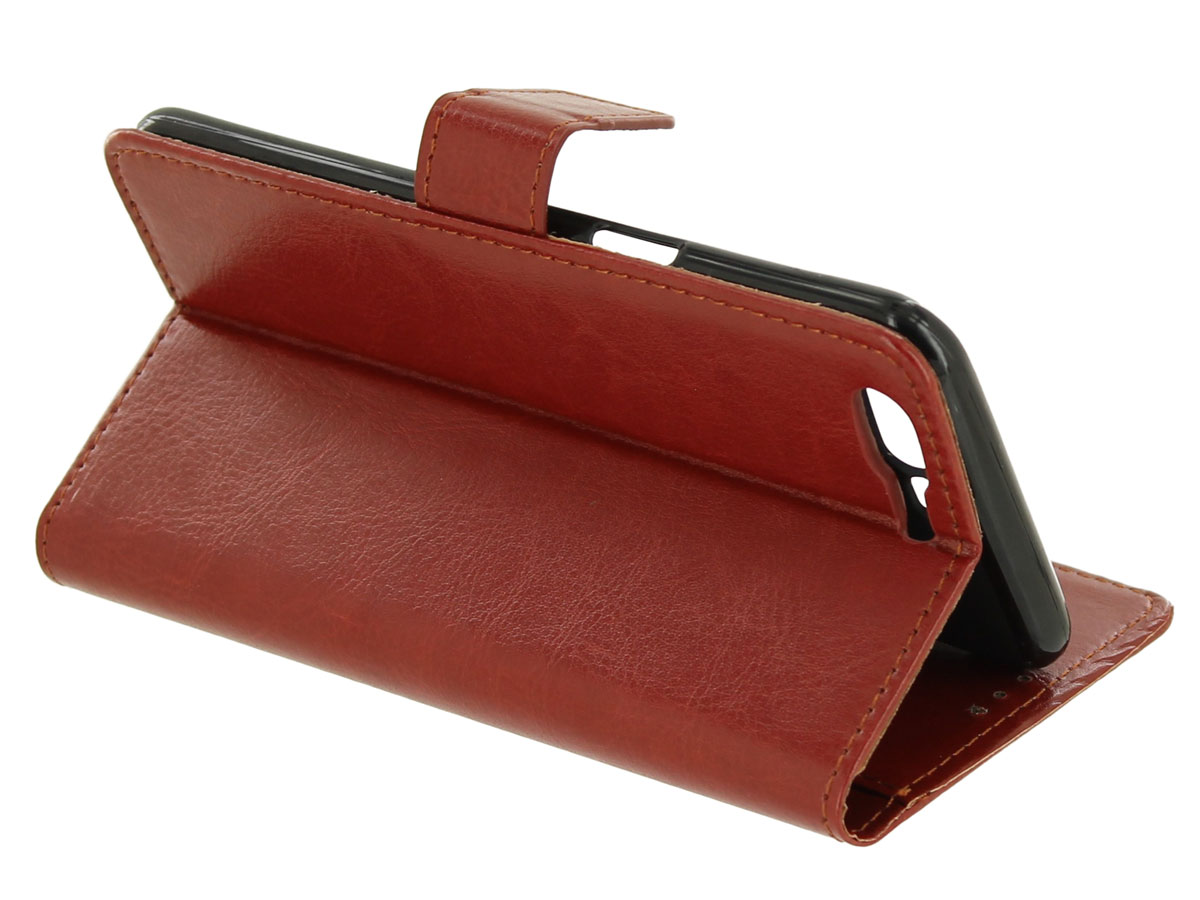 Wallet Bookcase Bruin - OnePlus 5 hoesje