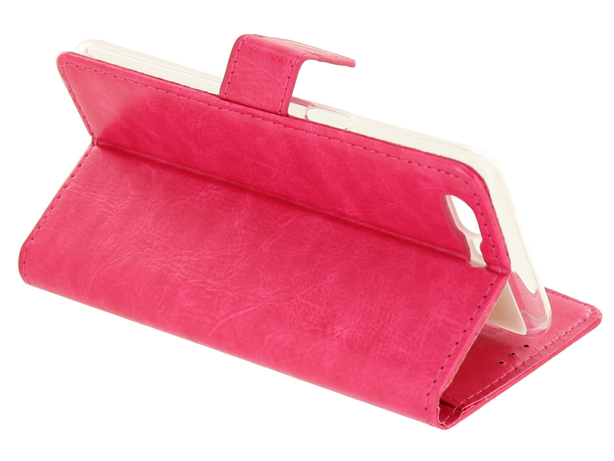 Wallet Bookcase Roze - OnePlus 5 hoesje