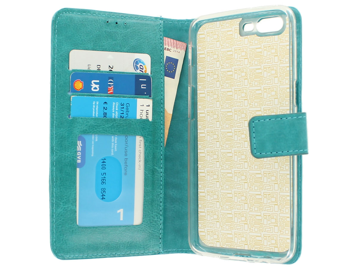 Wallet Bookcase Turquoise - OnePlus 5 hoesje