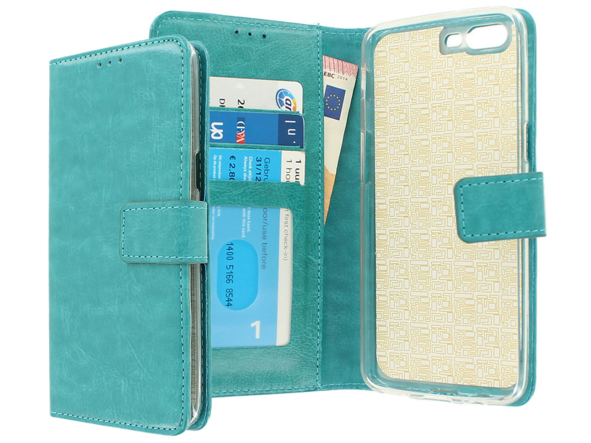 Wallet Bookcase Turquoise - OnePlus 5 hoesje