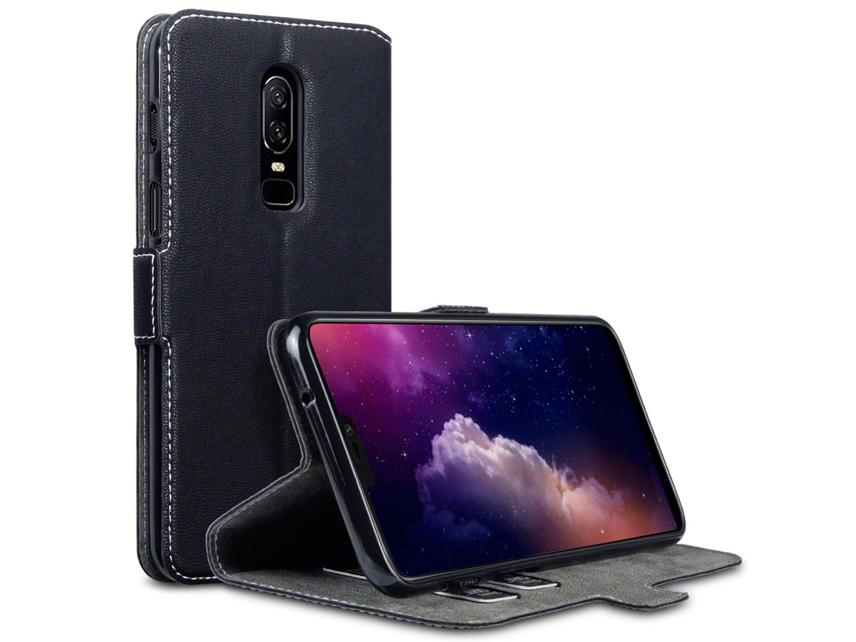 micro walgelijk Dader CaseBoutique SlimFit Wallet Zwart | OnePlus 6 hoesje