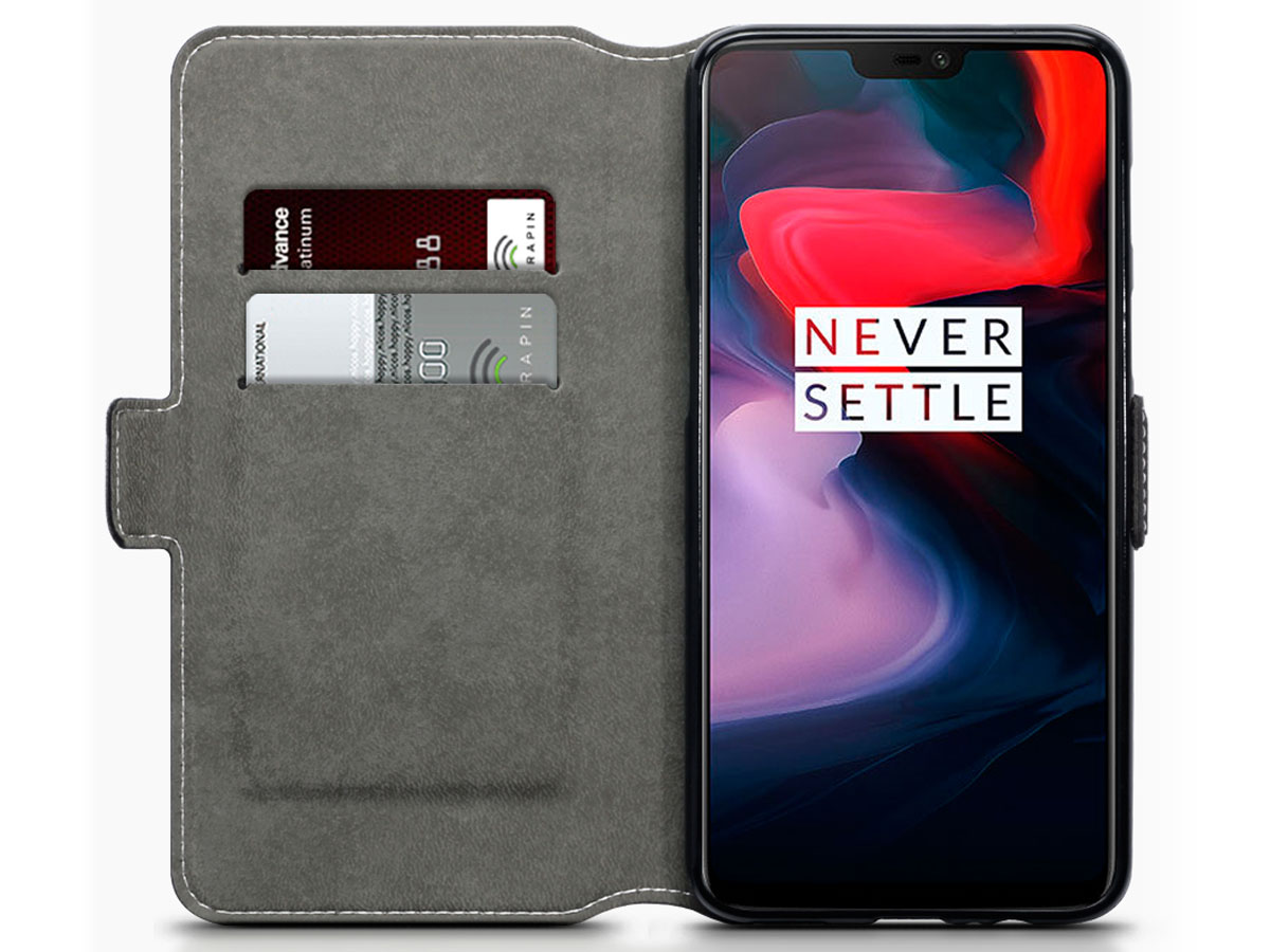 CaseBoutique SlimFit Wallet Zwart - OnePlus 6 hoesje