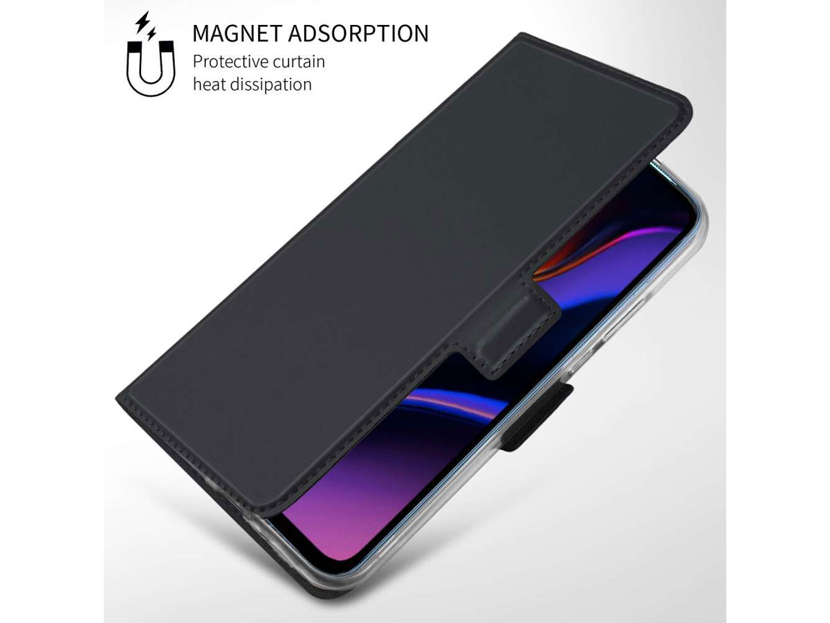 Book Case Wallet Mapje Zwart - OnePlus 7 hoesje