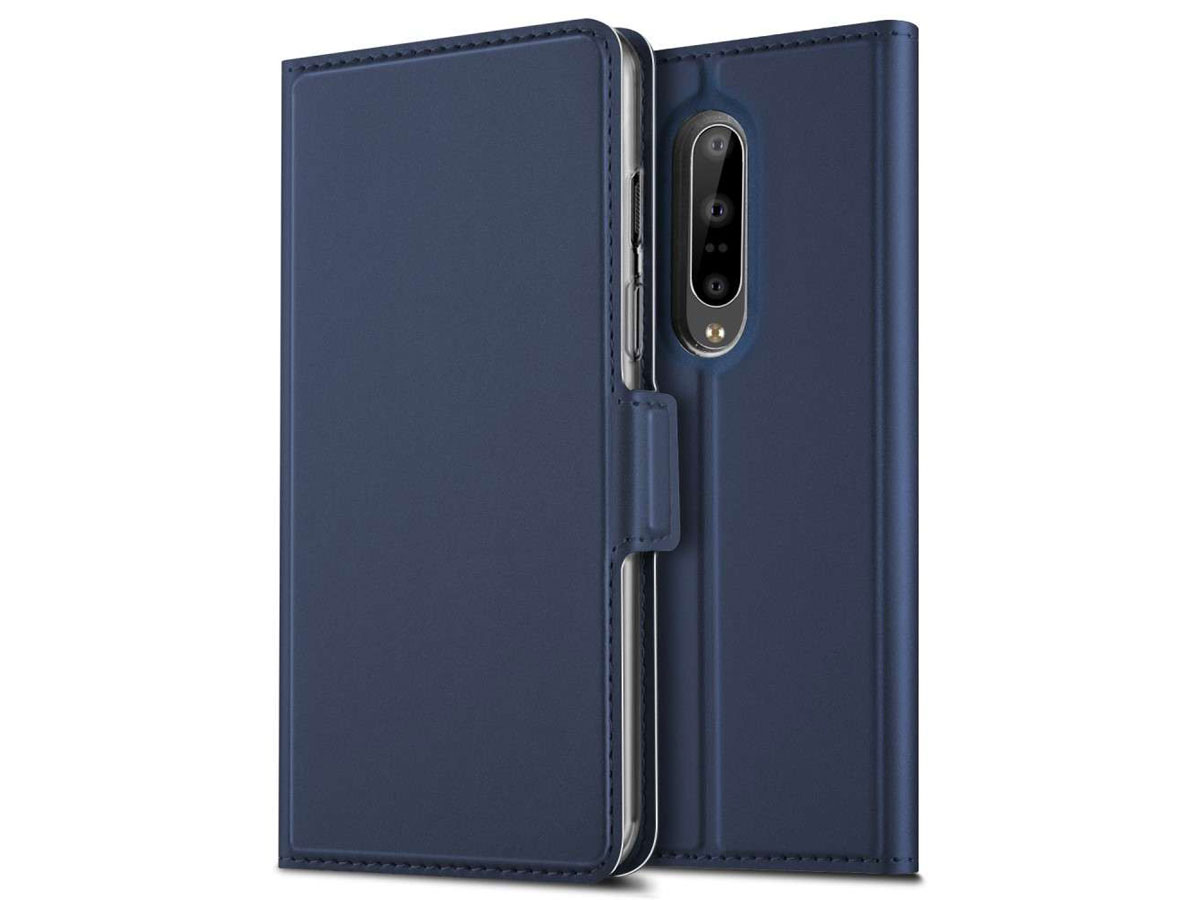 Book Case Wallet Mapje Donkerblauw - OnePlus 7 Pro hoesje