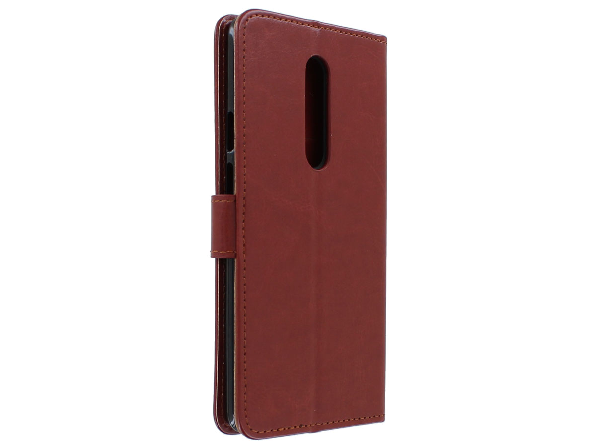 Book Case Wallet Mapje Bruin - OnePlus 7 Pro hoesje