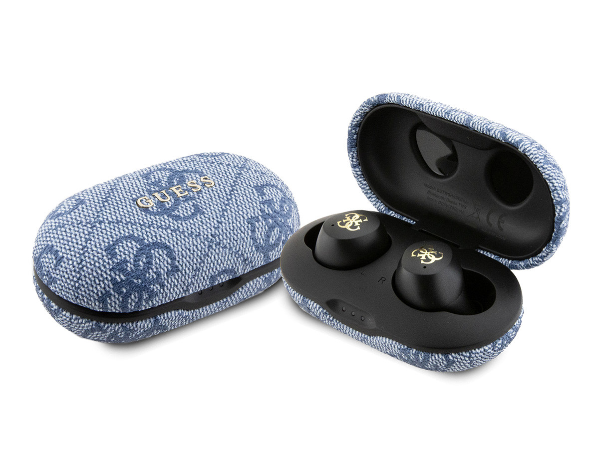 Guess 4G Monogram True Wireless Earbuds Bluetooth Oordopjes Blauw