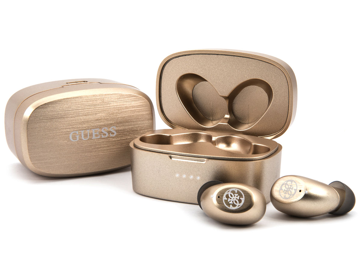 Guess Wireless Earbuds Goud - Bluetooth Oordopjes met Charging Case